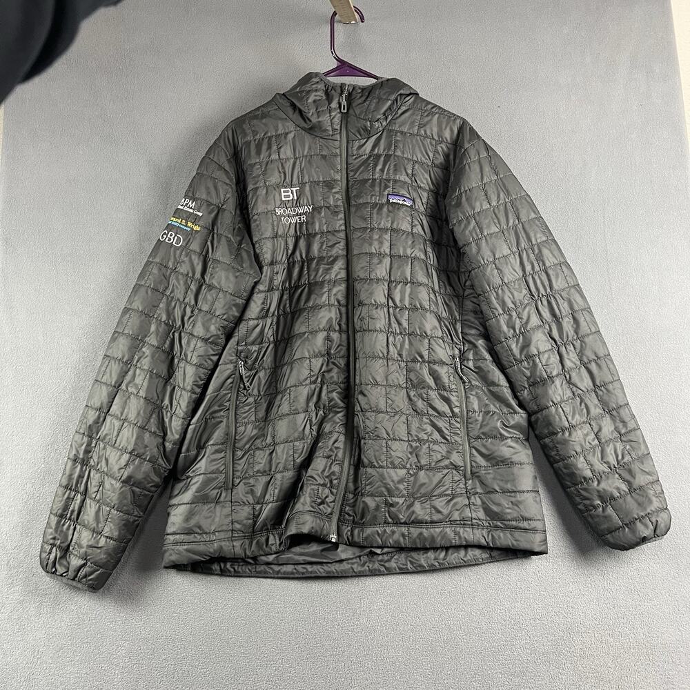 Patagonia Jacket Mens Size 2XL Gray Nano Full Zip Pullover Puffer Outdoor